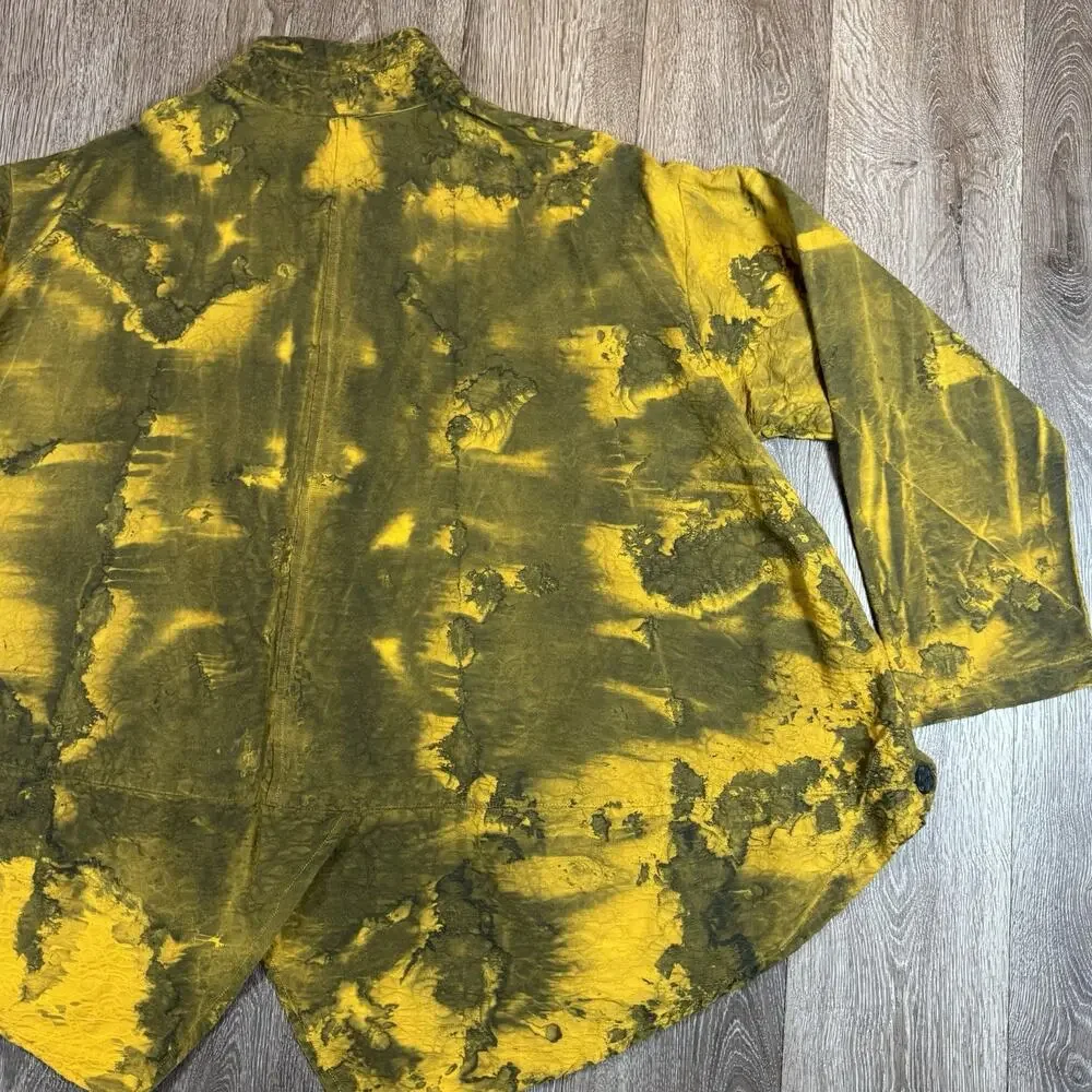 Dress to Kill LagenLook One Size Art to Wear Tie Dye Button Up Top - Picture 12 of 12